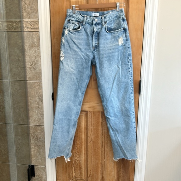 Nuuds Women's Straight Leg Jeans - Light Blue - Picture 2 of 5